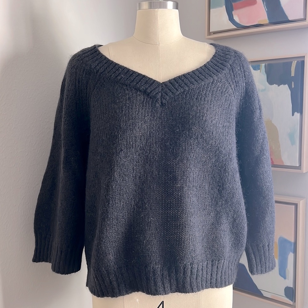 NWT: AG 3/4 Length Sleeve Wool/Mohair Sweater | SM